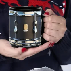 Black Vintage Drum Mug, Funny Drumming Gifts, Christmas Gift for Drummer, Drumming Coffee Cup, Drumming Dad, Drummer Brother Tumbler Gifts, Drums 11oz