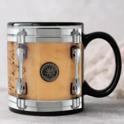 Black Vintage Drum Mug, Funny Drumming Gifts, Christmas Gift for Drummer, Drumming Coffee Cup, Drumming Dad, Drummer Brother Tumbler Gifts, Drums 11oz