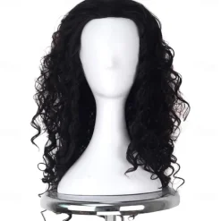 Black Wigs For Men Moana Maui Cosplay Wigs Medium Long Curly Natural Black Synthetic Wig For Men (Maui Cosplay For Men) Halloween Wigs