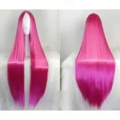 Black Wigs for Women The Addams Family Wig Long Black Wig Cosplay Wig Synthetic Wig Cosplay Wig Long Azure Light Brown Lake Blue Blonde Pink Synthetic Hair 34 Inch Women'S Halloween Wigs
