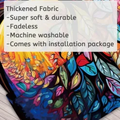 Blacklight Tapestry UV Reactive Glow in the Dark Glow Party Neon Painting Cat Portrait Psychedelic Trippy Misty Hanging Tapestry Wall Art Mural for Living Room Bedroom