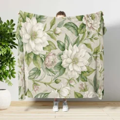 Blankets & Throws, Floral / Flower Polyester / Flannel Toison Warmer Soft Comfy Blankets