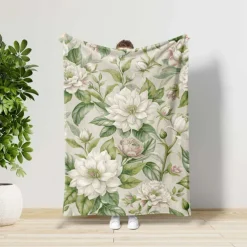 Blankets & Throws, Floral / Flower Polyester / Flannel Toison Warmer Soft Comfy Blankets