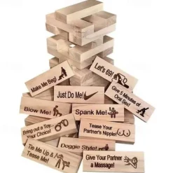 Block Tower Jenga Game Couple Dating Block Tower Stacking Game teddy day Day Valentine's Day for Christmas Gifts