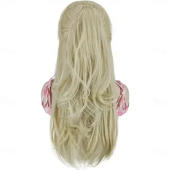 Blonde Wig for Women with Ponytail Long Blonde Wigs for Women Girls Long Blonde Hair Wigs for Party Halloween Wigs