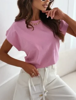 Blouse Women's Black Yellow Light Green Solid / Plain Color Knitting Daily Elegant Round Neck Regular Fit S