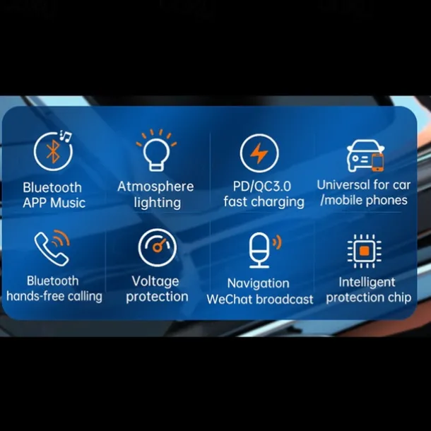 Bluetooth 5.3 FM Transmitter for Car PD 30W+QC 3.0 Dual-Port Fast Car Charger Wireless FM Radio Bluetooth Car Adapter with Hands-Free Calling