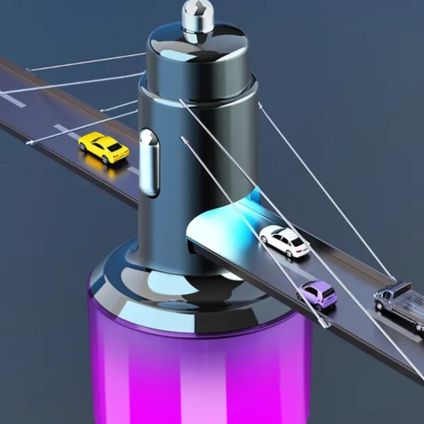 Bluetooth 5.3 FM Transmitter for Car PD 30W+QC 3.0 Dual-Port Fast Car Charger Wireless FM Radio Bluetooth Car Adapter with Hands-Free Calling