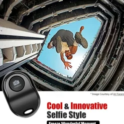 Bluetooth 5.0 Remote Shutter for iPhone & Android Camera Wireless Remote Control Selfie Button for iPad iPod Tablet HD Selfie Clicker for Photos & Videos