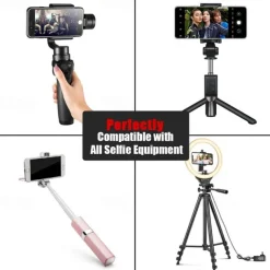 Bluetooth 5.0 Remote Shutter for iPhone & Android Camera Wireless Remote Control Selfie Button for iPad iPod Tablet HD Selfie Clicker for Photos & Videos