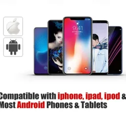 Bluetooth 5.0 Remote Shutter for iPhone & Android Camera Wireless Remote Control Selfie Button for iPad iPod Tablet HD Selfie Clicker for Photos & Videos