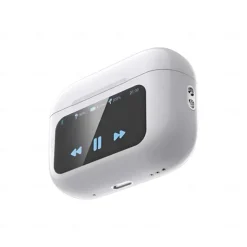 Bluetooth 5.4 wireless earbuds LCD color screen ANC Noise cancelling TWS sports headphones