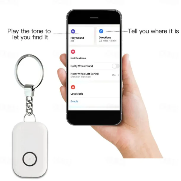 Bluetooth Anti-lost Smart Tag Mini GPS Tracker Locator for Key Wallet Suitcase Bag Luggage Pet Finder Works with Apple Find My