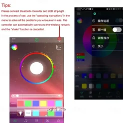Bluetooth Double outlet LED Smart Controller Working with Android and IOS System Free App for RGB LED Light Comes With 24 Keys IR Remote Control DC5V-24
