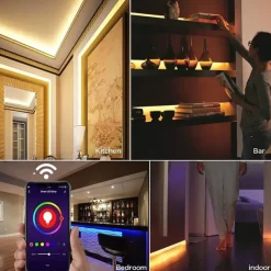 Bluetooth Double outlet LED Smart Controller Working with Android and IOS System Free App for RGB LED Light Comes With 24 Keys IR Remote Control DC5V-24