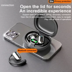 Bluetooth Headset Real Time Translation Headset Talking Music 144 Languages Translation Touch Headset AI Translation Headset Long Term Sports Noise Cancellation Waterproof LED Digital Display