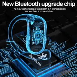 Bluetooth Headset Real Time Translation Headset Talking Music 144 Languages Translation Touch Headset AI Translation Headset Long Term Sports Noise Cancellation Waterproof LED Digital Display