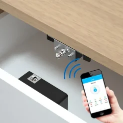 Bluetooth Invisible Cabinet Lock RFID Sensor Smart Drawer Security No Drill Keyless File Cabinet Invisible Lock APP Unlock