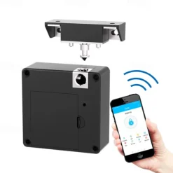 Bluetooth Invisible Cabinet Lock RFID Sensor Smart Drawer Security No Drill Keyless File Cabinet Invisible Lock APP Unlock