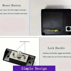 Bluetooth Invisible Cabinet Lock RFID Sensor Smart Drawer Security No Drill Keyless File Cabinet Invisible Lock APP Unlock