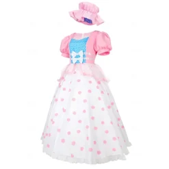 Bo Peep Cosplay Costume Halloween Props Masquerade Anime Movie Cosplay for Women's Adults' Christmas New Year Masquerade