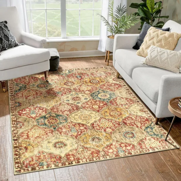 Bohemian Boho Area Rug Kitchen Mat Non-Slip Oil Proof Floor Mat Livingroom Rug Indoor Outdoor Mat Bedroom Decor Bathroom Mat Entrance Rug Door Mat