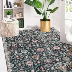 Bohemian Boho Area Rug Kitchen Mat Non-Slip Oil Proof Floor Mat Livingroom Rug Indoor Outdoor Mat Bedroom Decor Bathroom Mat Entrance Rug Door Mat