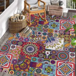 Bohemian Floor Mat Anti-Slip Door Mat Hallway Carpets Area Rugs Washable for Bedroom Living Room Kitchen Bathroom