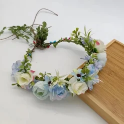 Bohemian Hair Accessories Woodland Wedding Flower Headband Greenery Floral Crown Wreath Photo Prop