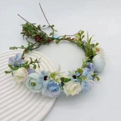 Bohemian Hair Accessories Woodland Wedding Flower Headband Greenery Floral Crown Wreath Photo Prop