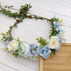 Bohemian Hair Accessories Woodland Wedding Flower Headband Greenery Floral Crown Wreath Photo Prop