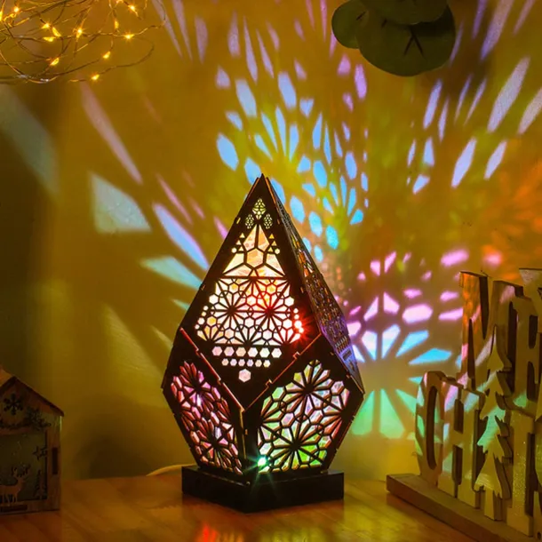 Bohemian LED Light Colorful Starry Sky Projector Night Light Room Decor Romantic Projection Lamp for Children Gifts Table Lamp