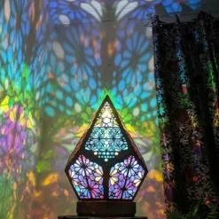 Bohemian LED Light Colorful Starry Sky Projector Night Light Room Decor Romantic Projection Lamp for Children Gifts Table Lamp