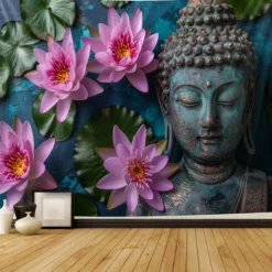 Boho Buddha Hanging Tapestry Wall Art Large Tapestry Mural Decor Photograph Backdrop Blanket Curtain Home Bedroom Living Room Decoration