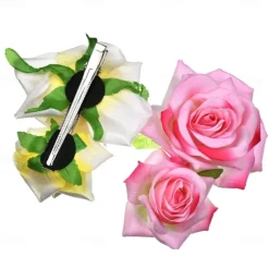 Boho Chic Garland Double Flannel Rose Hair Clips For Women Girl Hair Band Fork Comb Hairpin Flower Jewelry Hair Accessories