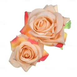 Boho Chic Garland Double Flannel Rose Hair Clips For Women Girl Hair Band Fork Comb Hairpin Flower Jewelry Hair Accessories