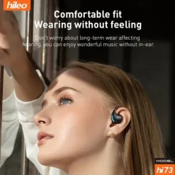 Bone Conduction Headphone Ear Hook Bluetooth 5.3 LED Light Ergonomic Design Stereo