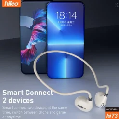 Bone Conduction Headphone Ear Hook Bluetooth 5.3 LED Light Ergonomic Design Stereo