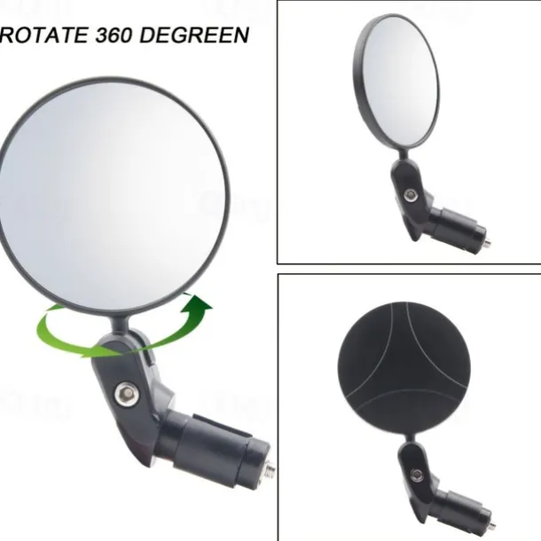 Boost Your Cycling Safety: 2pcs Bike Mirrors For Handlebars - Perfect Rear View Mirrors For Mountain & Road Bikes!