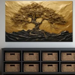 Botanical Wall Art Canvas Tree of Life Prints and Posters Pictures Decorative Fabric Painting For Living Room Pictures No Frame