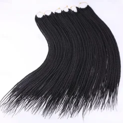 Box Braids Crochet Hair 6 Packs 24 Inch Ombre Dark Roots Honey Blonde 3X Goddess Senegalese Twist Tissage Fiber Kanekalon Braiding Hair Extensions 22 Strands/Pack 100g