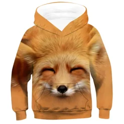 Boys 3D Animal Fox Hoodie Long Sleeve 3D Print Spring Fall Active Cute Streetwear Kids 3-12 Years Daily