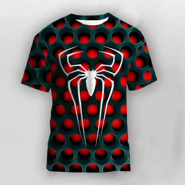 Boys 3D Animal Spider T shirt Short Sleeve 3D Print Summer Spring Active Sports Fashion Kids 3-12 Years Outdoor Daily Indoor Regular Fit