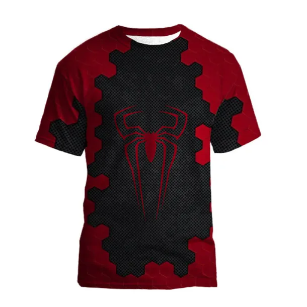 Boys 3D Animal Spider T shirt Short Sleeve 3D Print Summer Spring Active Sports Fashion Kids 3-12 Years Outdoor Daily Indoor Regular Fit