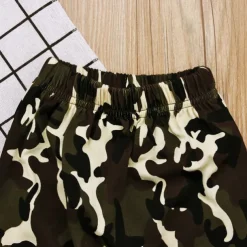 Boys 3D Camo Camouflage Letter Hoodie & Sweatpants Set Clothing Set Long Sleeve Fall Winter Cool Toddler 1-5 Years Vacation Regular Fit