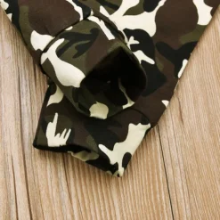 Boys 3D Camo Camouflage Letter Hoodie & Sweatpants Set Clothing Set Long Sleeve Fall Winter Cool Toddler 1-5 Years Vacation Regular Fit