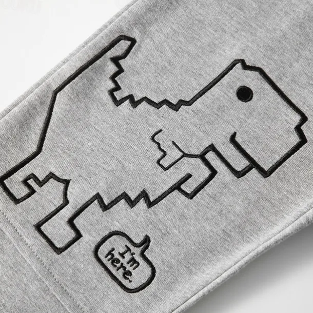 Boys 3D Cartoon Dinosaur Pants Sweatpants Spring Fall Active Basic Kids 4 years+ Outdoor Sport Casual Regular Fit