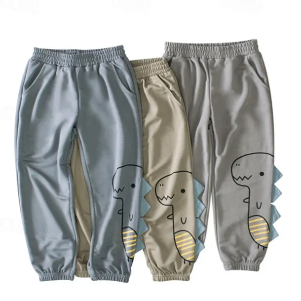 Boys 3D Dinosaur Pants Sweatpants Spring Fall Active Basic Kids 4 years+ Outdoor Sport Casual Regular Fit