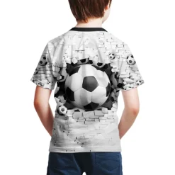 Boys 3D Football T shirt Short Sleeve 3D Print Summer Active Streetwear Polyester Kids 3-12 Years Outdoor Daily