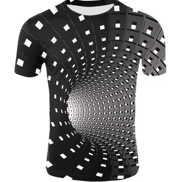Boys 3D Geometric Color Block Optical Illusion T shirt Tee Short Sleeve 3D Print Summer Active Sports Streetwear Kids Toddler